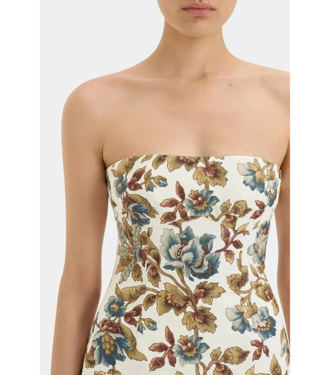 Sir the Label Eleanora Column Midi Dress in Viola Print Size AU 6 for rent on The Volte - main image