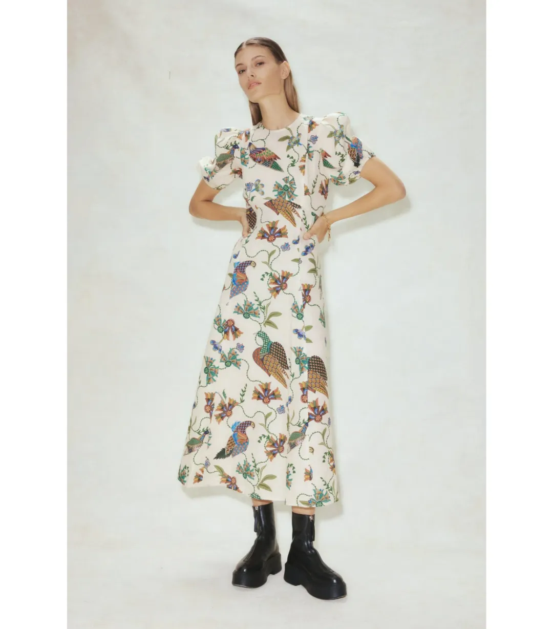 Alémais Birdie Midi Dress Print Size AU 14 for rent on The Volte - main image