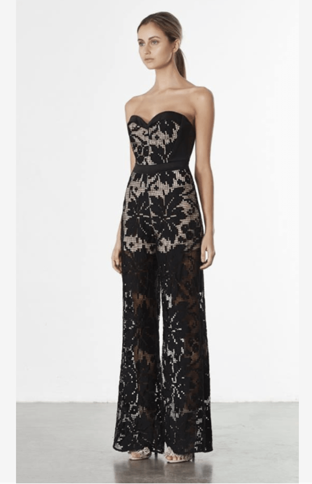Elliatt Muse Playsuit Black Lace 8 for rent on The Volte - main image