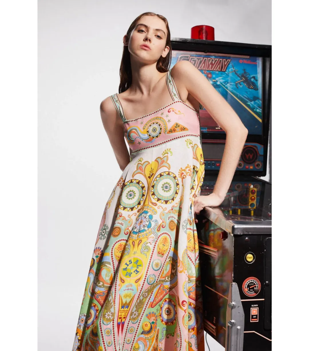 Alemais Pinball Sundress Print Size AU 10 for rent on The Volte - main image