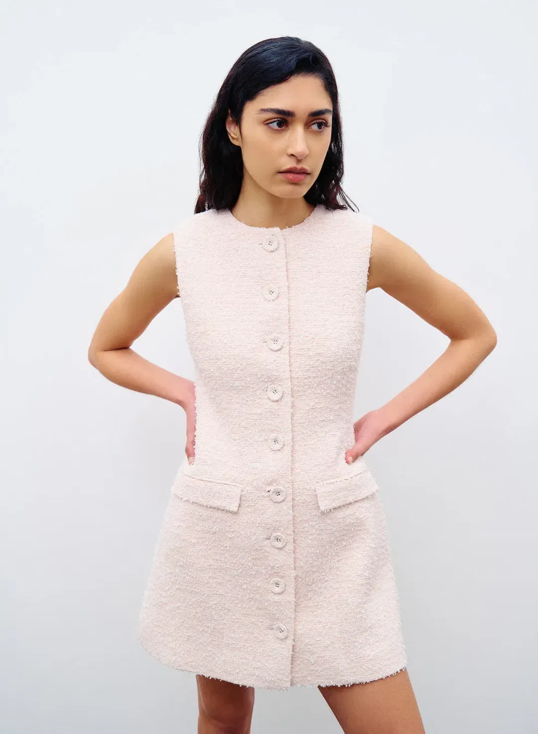 Anna Quan The Sofia Dress in Blush Size AU 6  for rent on The Volte - main image