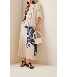 Alemais Rider Pleated Blouse Size AU 10 and Skirt Size AU 12 Set Print  for rent on The Volte - image 2