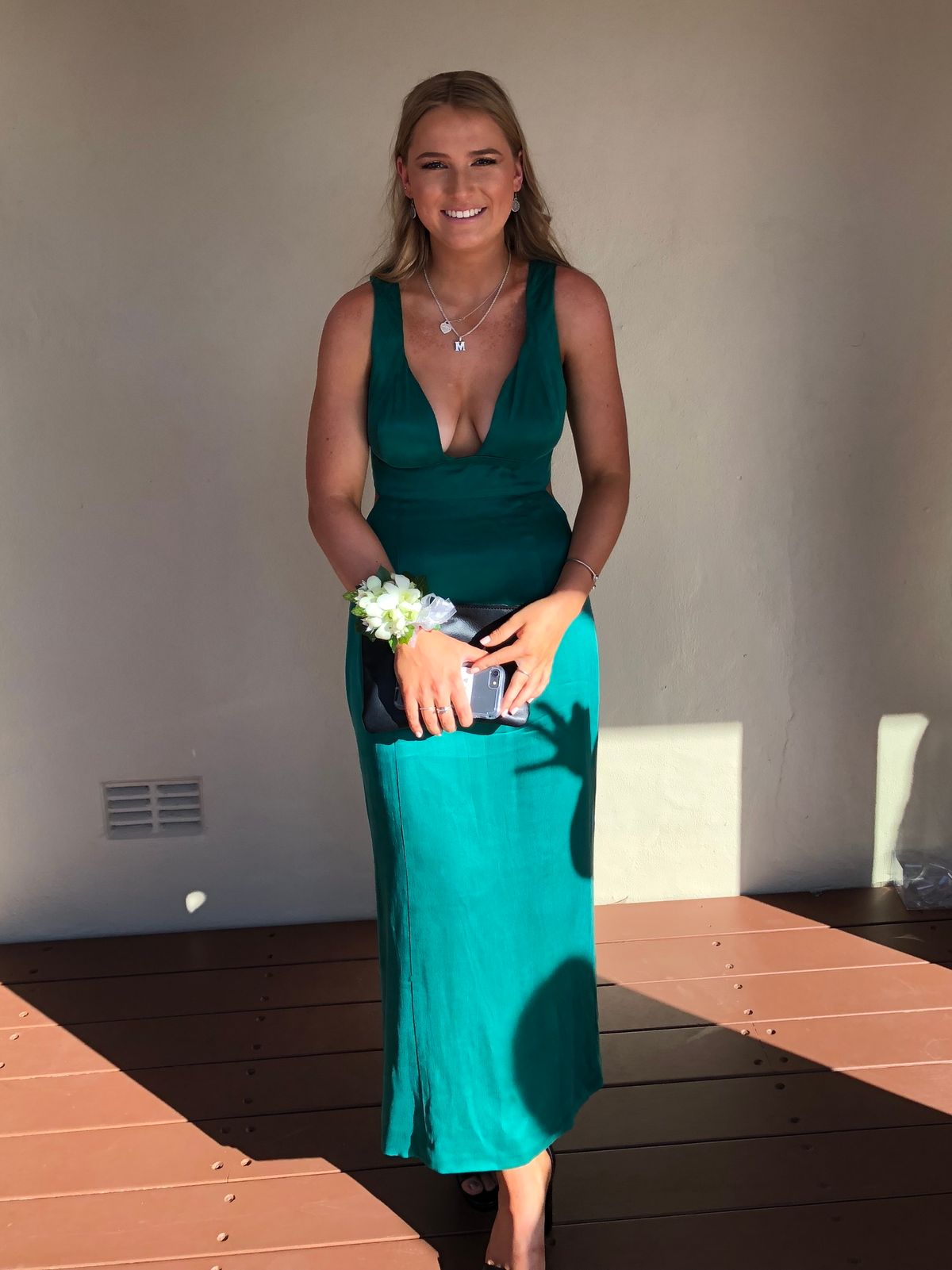 X By NBD Green Slip Dress 10 for rent on The Volte - main image