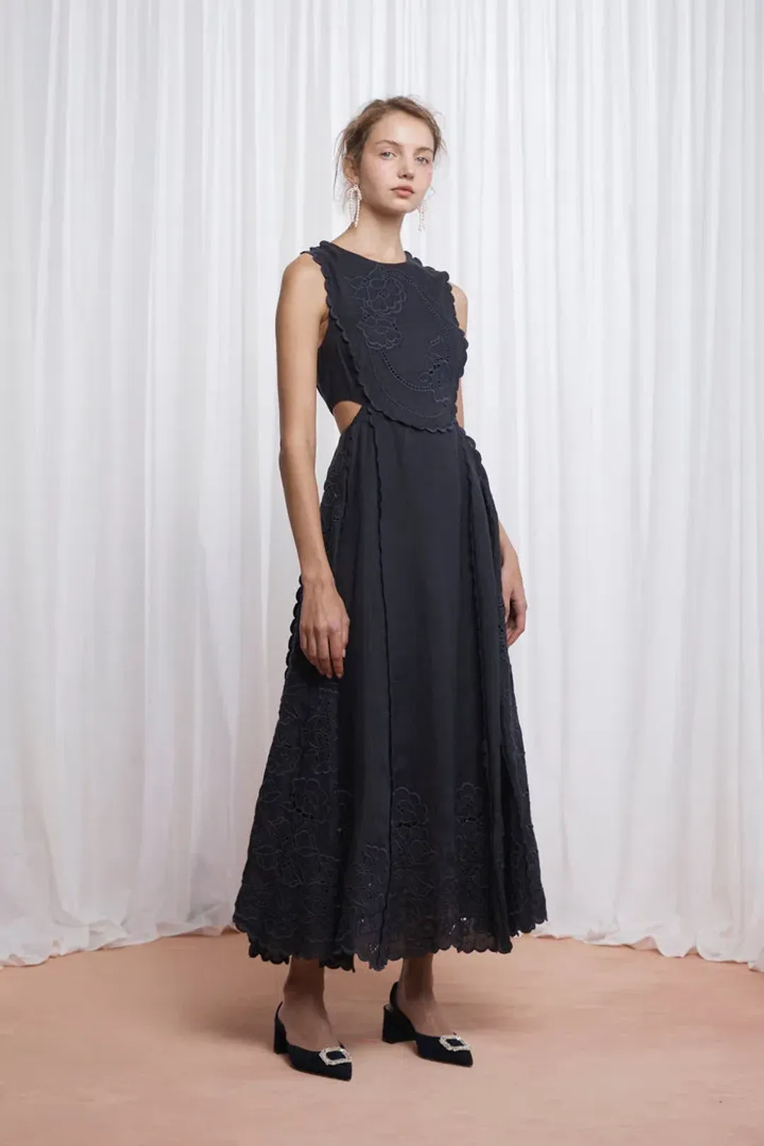 Lovaan Amelia Dress Ink Size AU 12 for rent on The Volte - main image