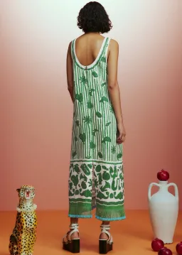 Alemais Lula Sleeveless Midi Dress Green Print Size 8 for rent on The Volte - image 2