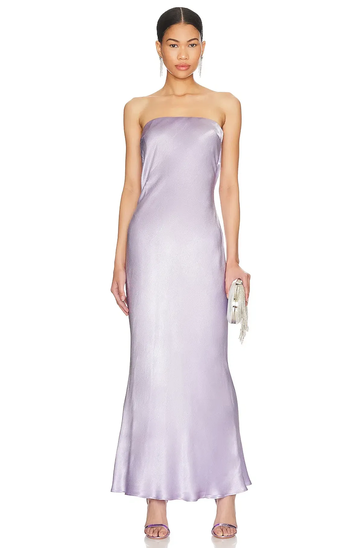 Bec and Bridge Moon Dance Strapless Dress Lilac Size 8 for rent on The Volte - main image