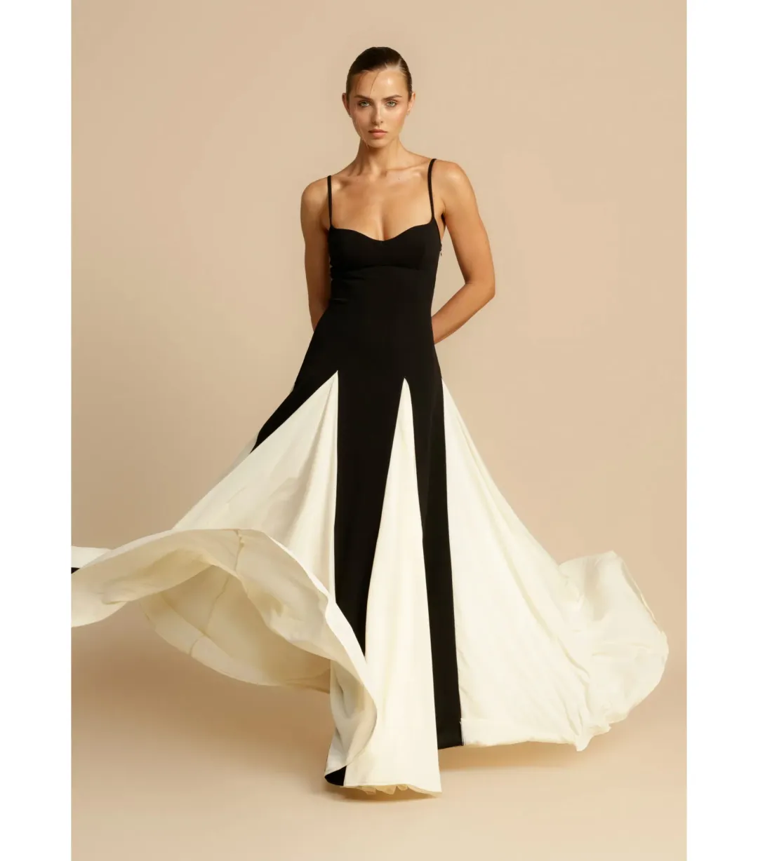 Arcina Ori Paloma Maxi Dress in Black/Cream Size XL / AU 14 for rent on The Volte - main image