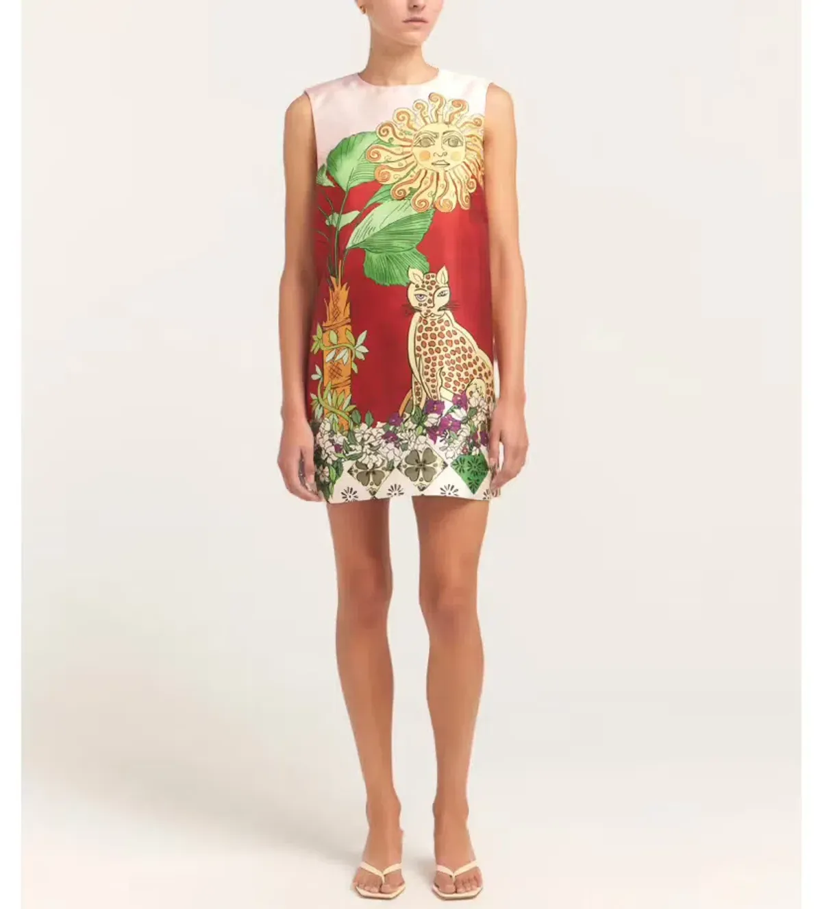 Alemais Tiger Mini Dress Multi Size AU 12 for rent on The Volte - main image