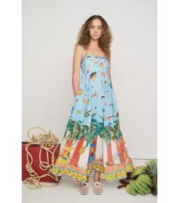 Alemais All Aboard Dress Blue Print Size AU 10 for rent on The Volte - image 1