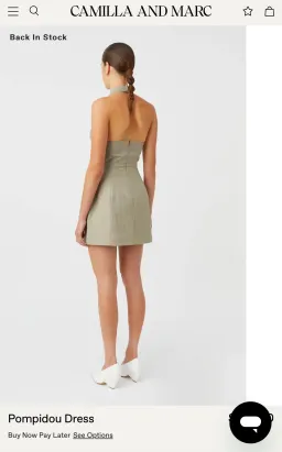 Pompidou Halter Neck Mini Dress in light brown  for rent on The Volte - image 4