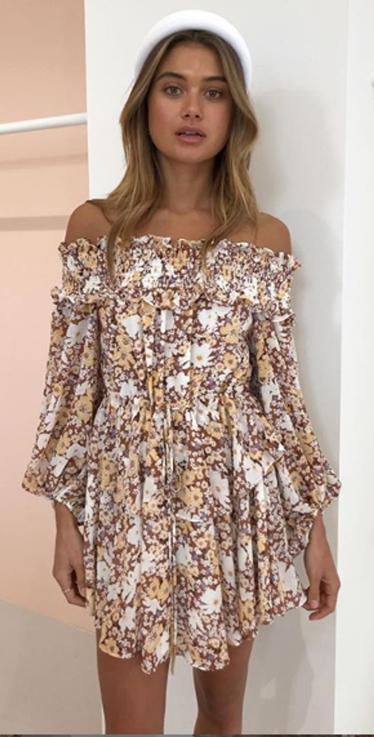SHONA JOY DIXIE OTS MINI DRESS for rent on The Volte - main image