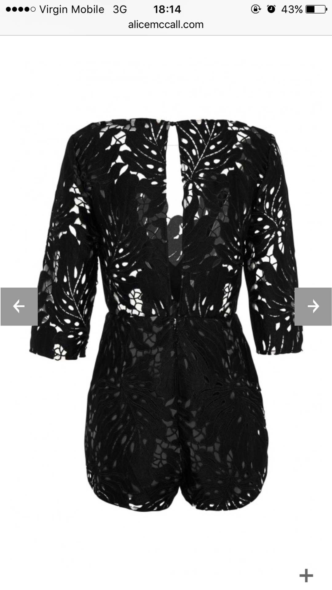 Alice McCall Rumours Black Playsuit for rent on The Volte - main image