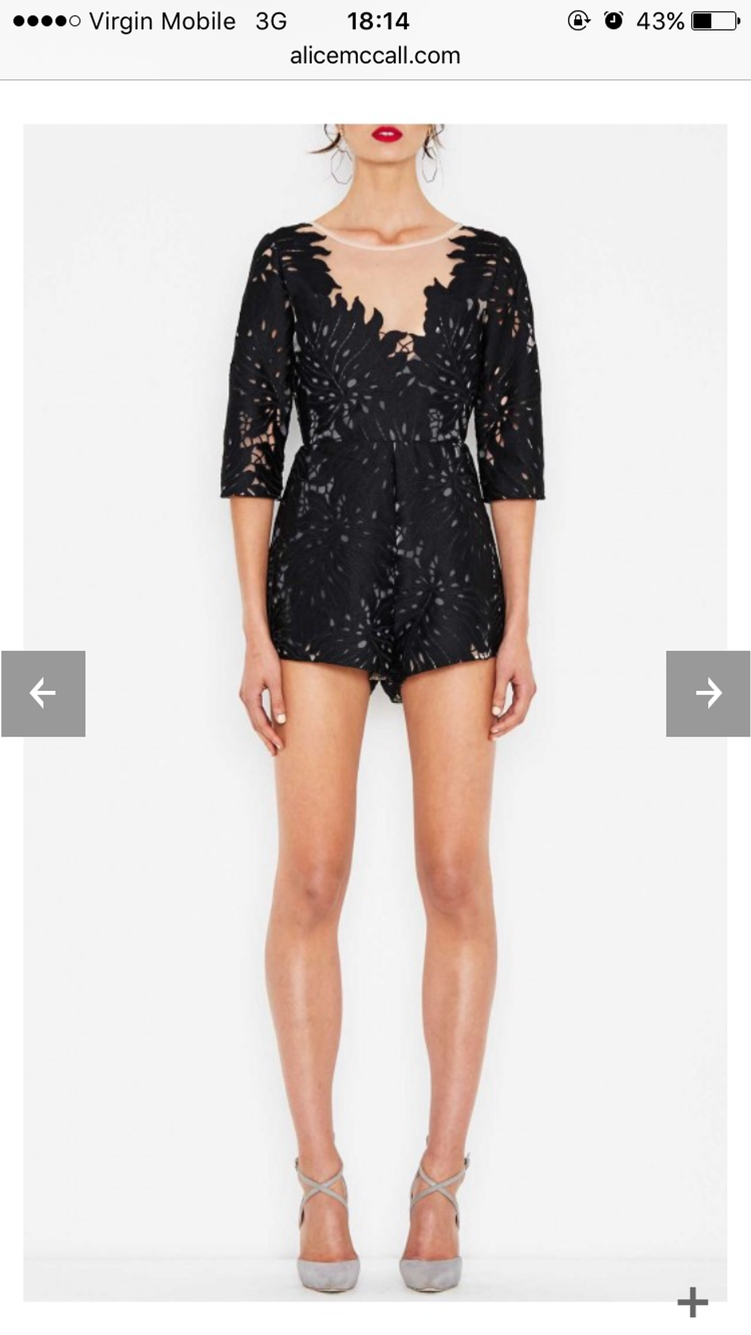 Alice McCall Rumours Black Playsuit for rent on The Volte - main image