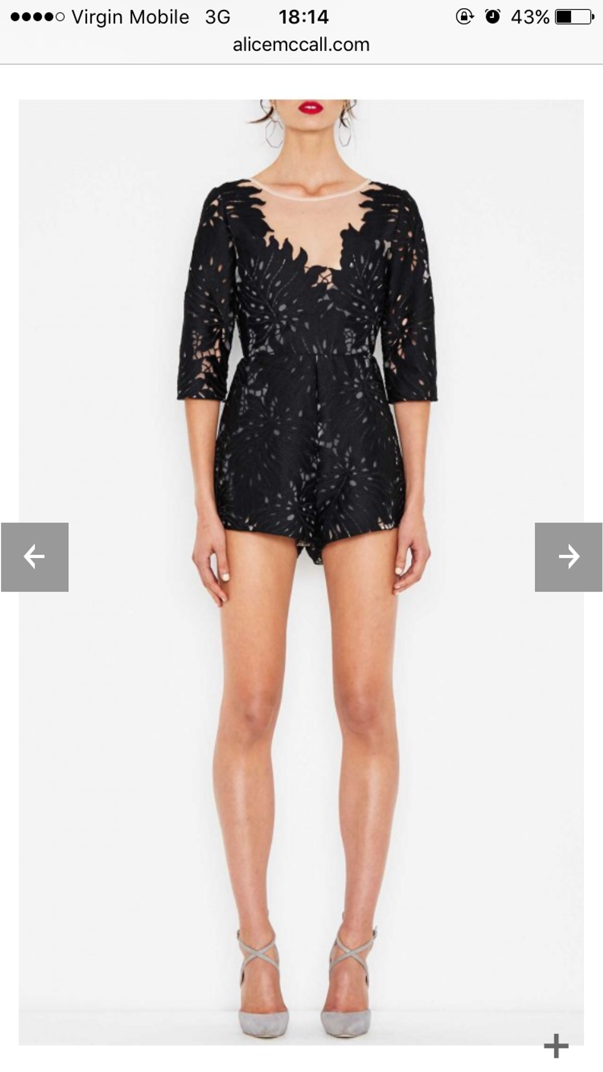 Alice McCall Rumours Black Playsuit for rent on The Volte - main image