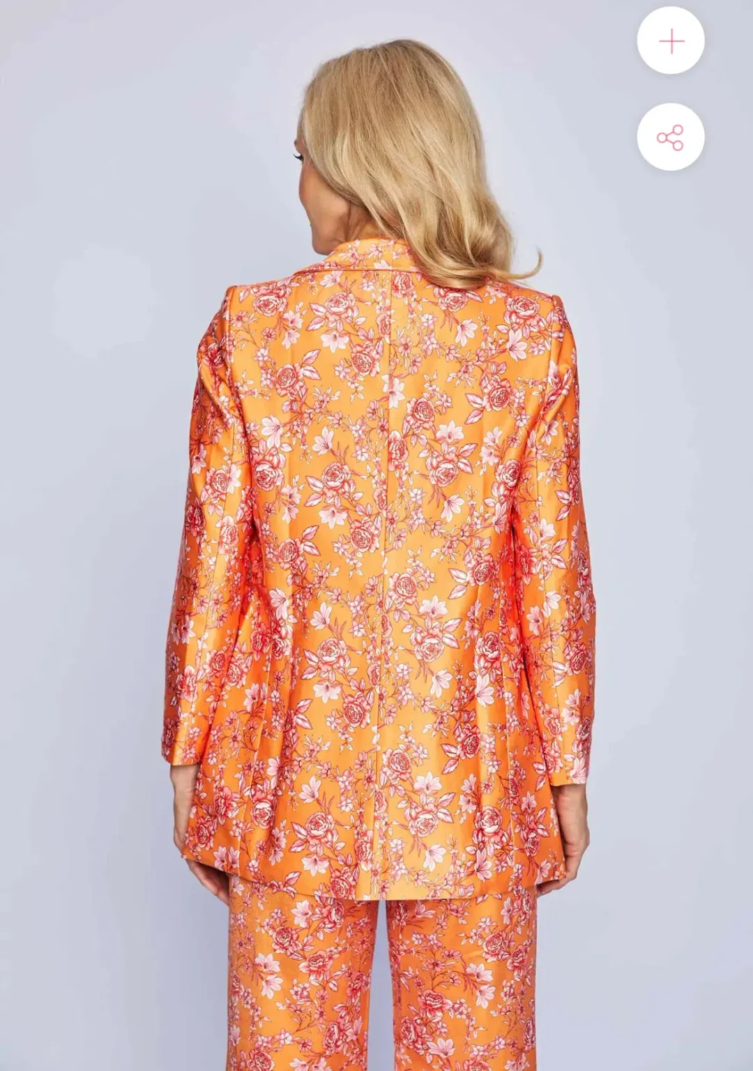 Moira Muse Hepburn Floral Two-Piece Suit Peach Size 14  for rent on The Volte - main image