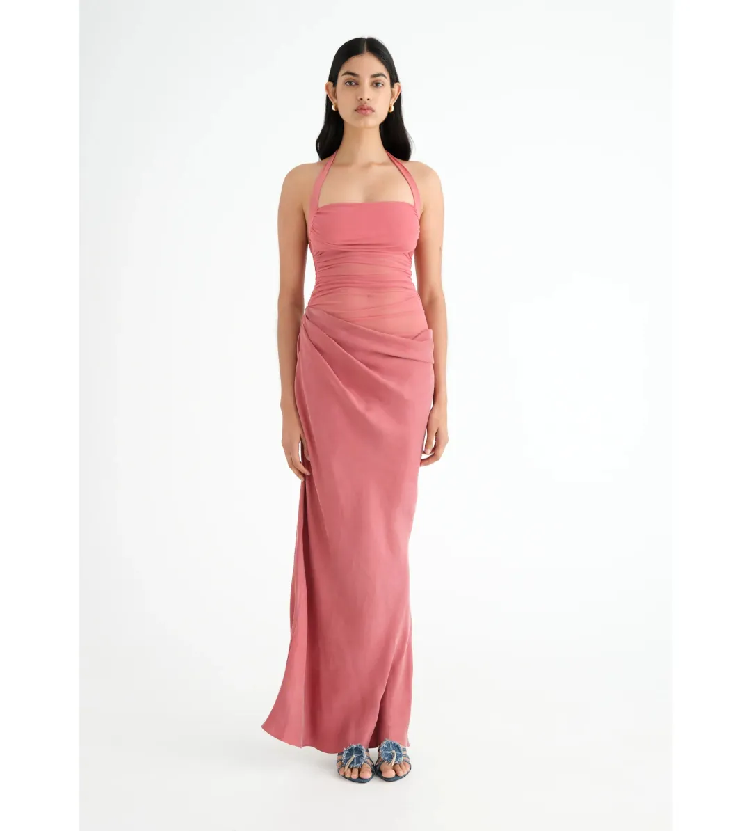 Benni Gina Maxi Dress in Rose Size AU 10  for rent on The Volte - main image