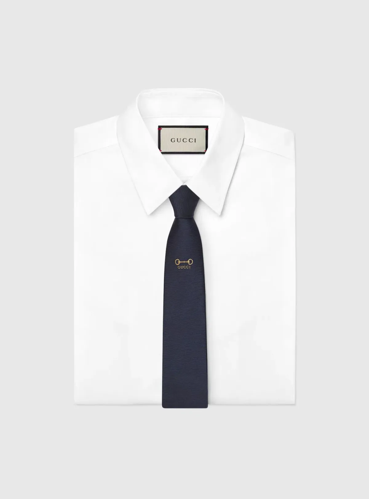 Gucci Silk Men's Tie Dark Blue  for rent on The Volte - main image