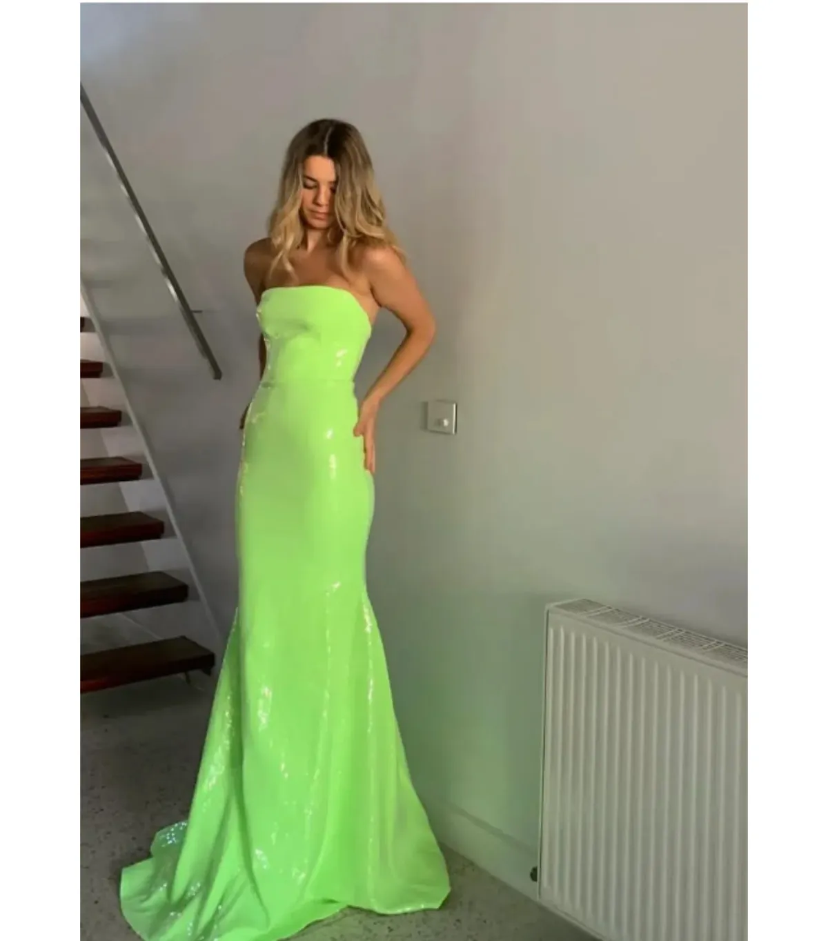Alex Perry AP Gown Lime Size XS / AU 6 for rent on The Volte - main image