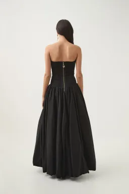 Aje Violette Bubble Hem Maxi Dress Black Size 10 for rent on The Volte - image 2