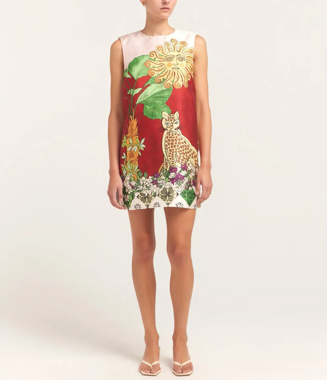 Alemais Tiger Mini Dress Print Size 8 for rent on The Volte - main image