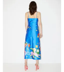 Alémais Guardian Silk Midi Dress Blue Size AU 14 for rent on The Volte - image 3