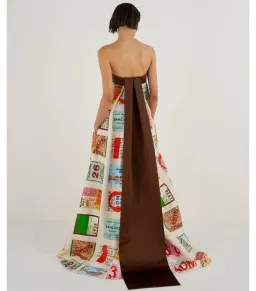 Oroton Ticket Print Gown Print Size 0 / AU 6 for rent on The Volte - image 2