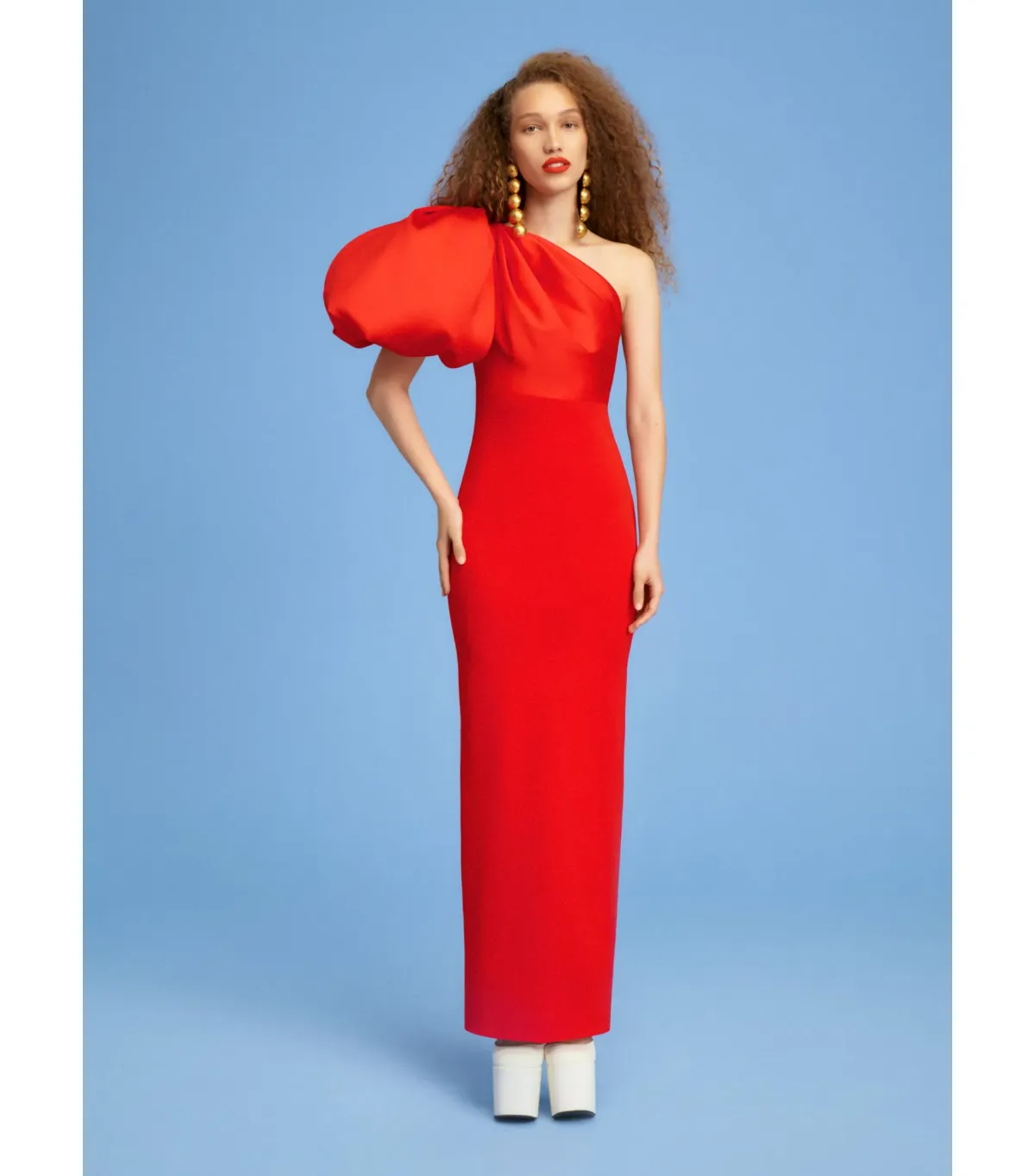 Solace London Karli Maxi Dress Red Size AU 10  for rent on The Volte - main image