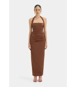 Sir the Label Nikki Gown in Chocolate Size 0 / AU 6  for rent on The Volte - image 1