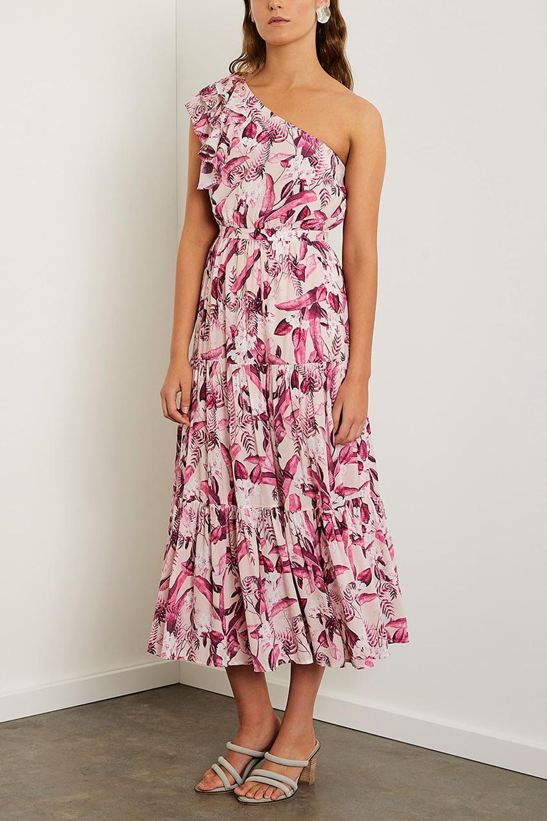 Steele Mahana One Shoulder dress Pink 8 for rent on The Volte - main image