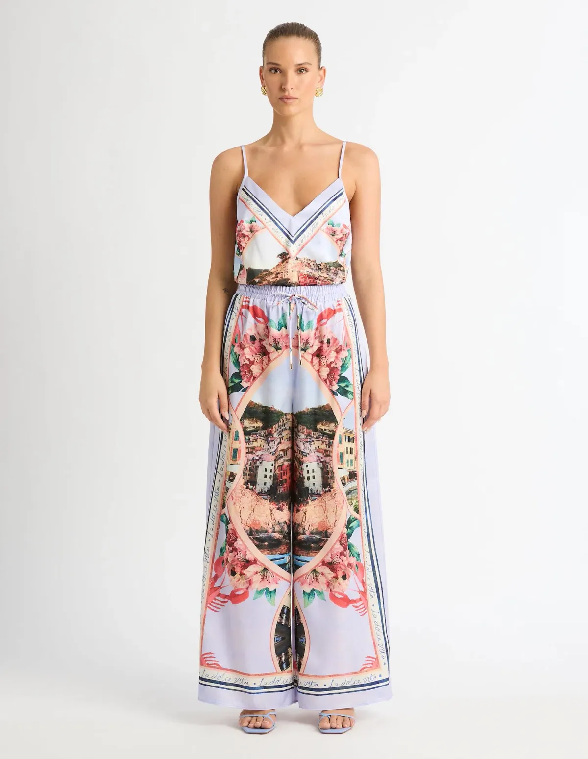 Sheike La Dolce Vita Cami Size 14 and Pant Size 12 Set Print for rent on The Volte - main image