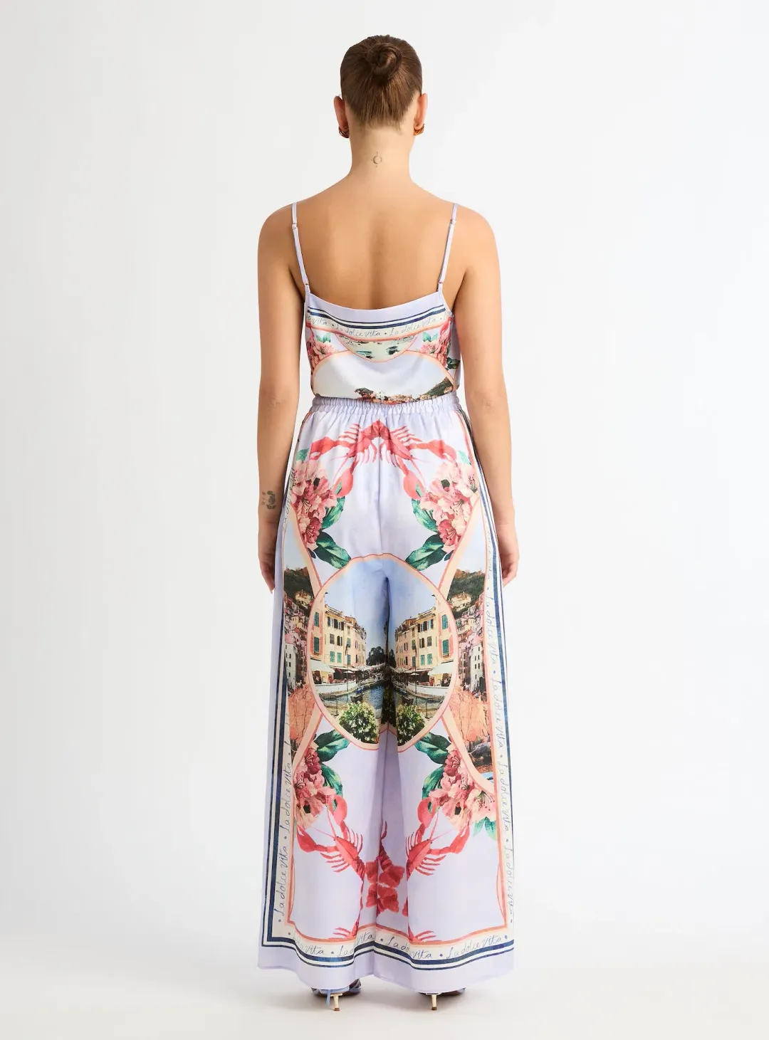 Sheike La Dolce Vita Cami Size 14 and Pant Size 12 Set Print for rent on The Volte - main image