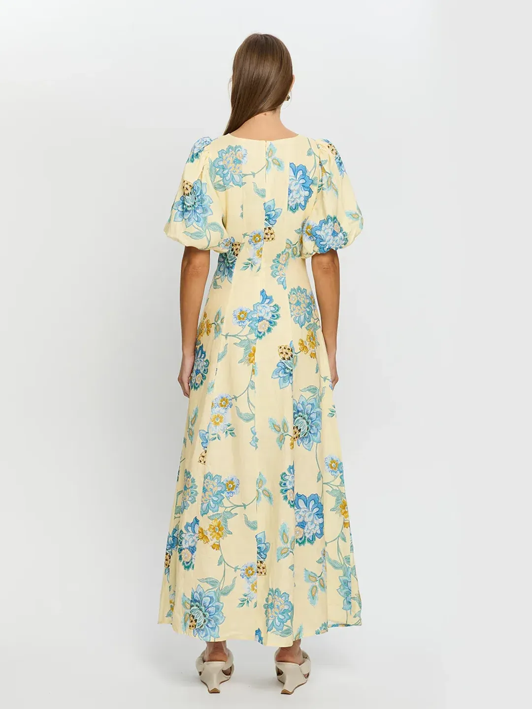Kivari Giselle Cut Out Maxi Dress Floral Size AU 10 for rent on The Volte - main image