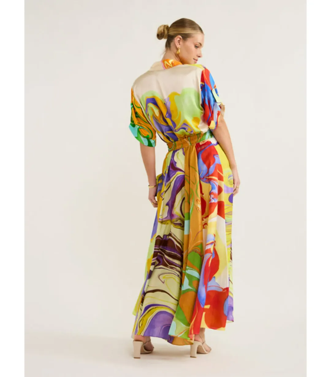 Alemais Luca Silk Top Size 12 and Skirt Size 10 Set Multi  for rent on The Volte - main image