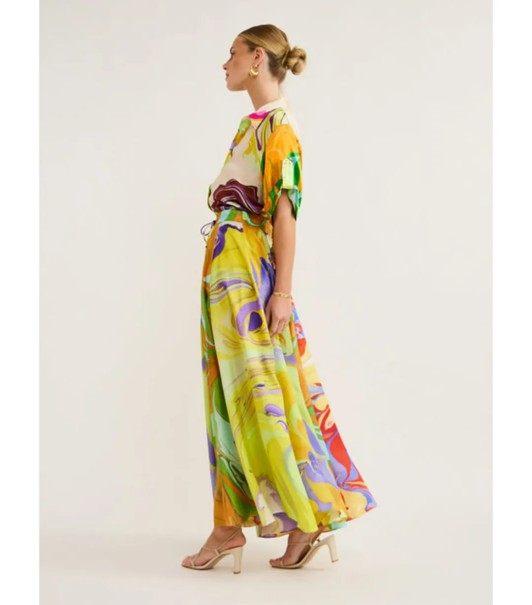 Alemais Luca Silk Top Size 12 and Skirt Size 10 Set Multi  for rent on The Volte - main image