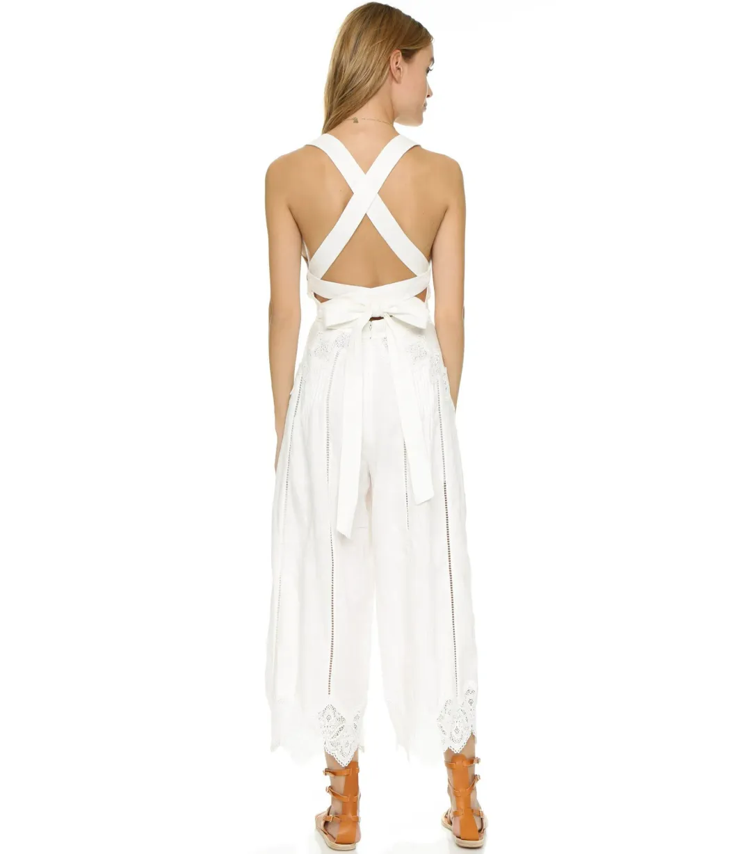 Zimmermann Empire Jumpsuit White Size 0 / AU 8 for rent on The Volte - main image