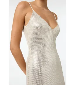 Manning Cartell High Voltage Slip Dress Nude Silver Size AU 8 for rent on The Volte - image 3