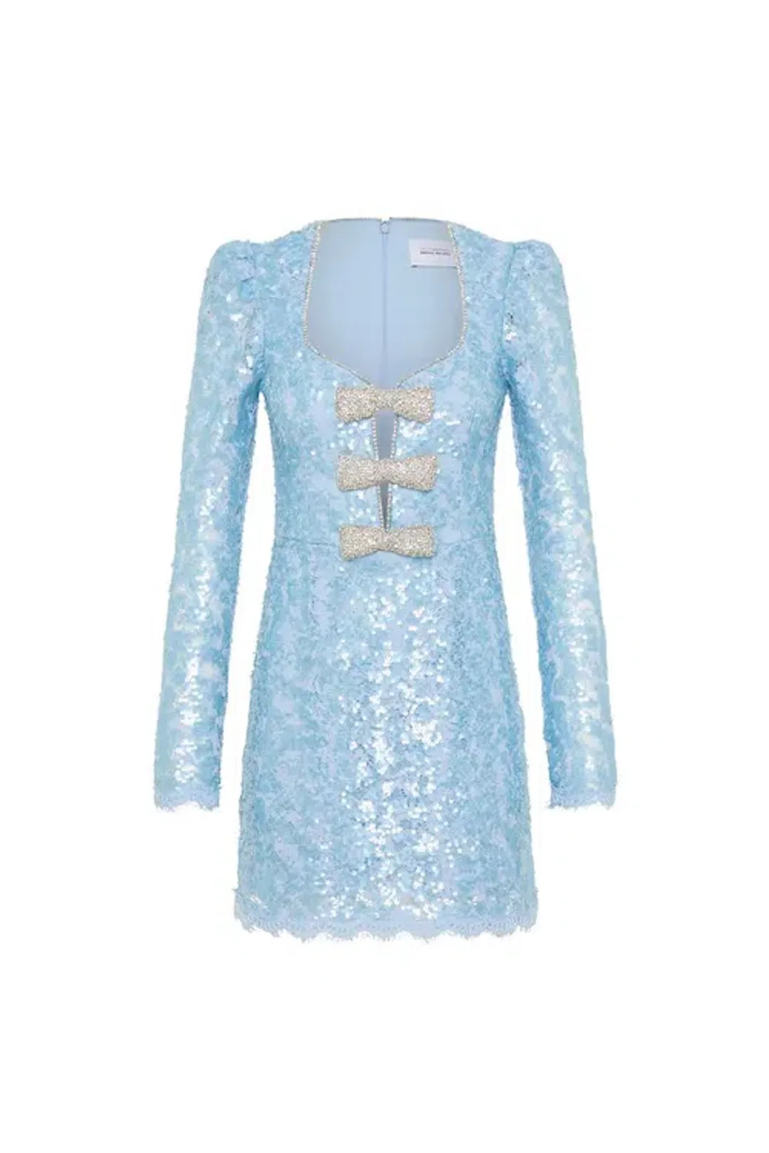 Rebecca Vallance Leyla Long Sleeve Mini Dress Blue Size AU 12 for rent on The Volte - main image