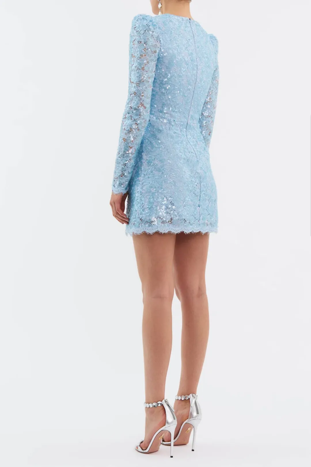 Rebecca Vallance Leyla Long Sleeve Mini Dress Blue Size AU 12 for rent on The Volte - main image