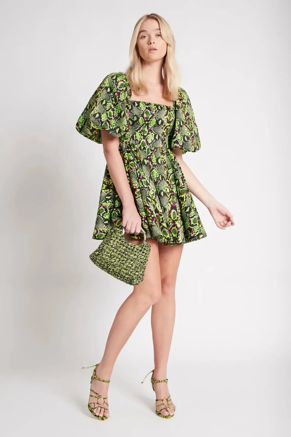 Aje Serpentine Corset Mini Dress Print Size 10 for rent on The Volte - main image