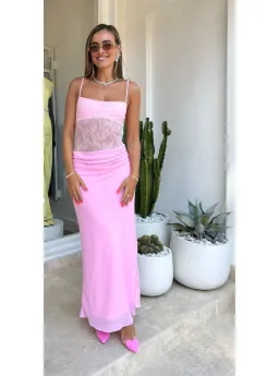 Benni Gabriel Dress in Pink Sorbet Size 6 for rent on The Volte - image 1