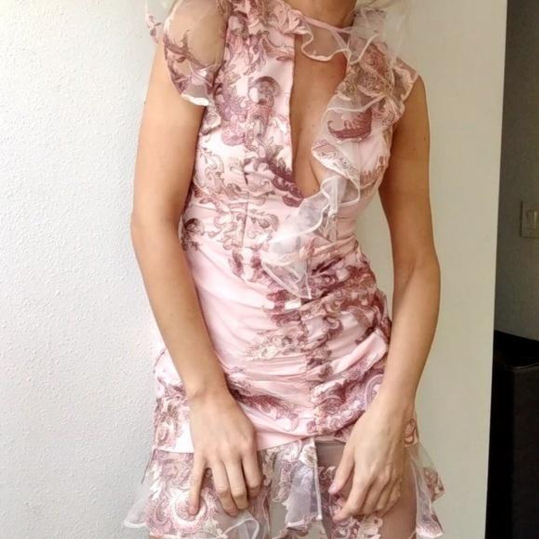 Atoir Stars valentines Mini Dress Pink Size 6 for rent on The Volte - main image