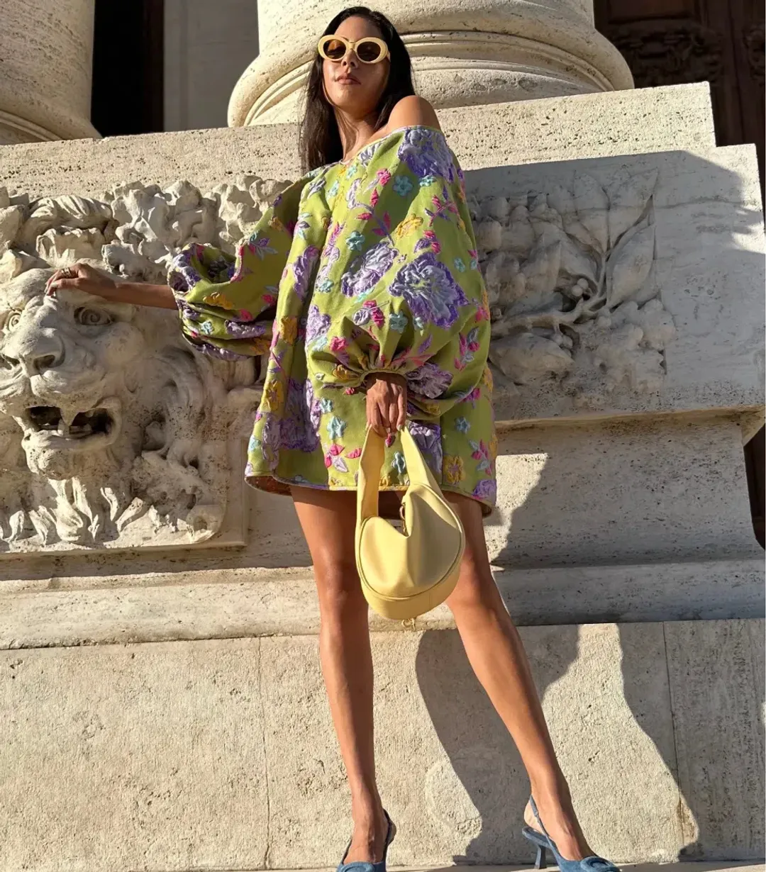 Arianne Elmy Good Luck Dress Retro Green Size M /Au 10  for rent on The Volte - main image