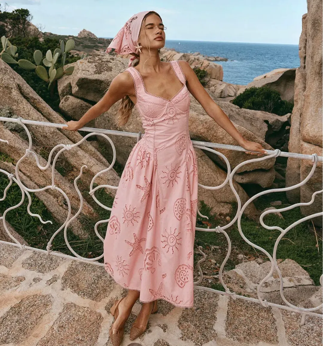 ZACO The Biarritz Dress Pink Size XXS/ Au 4 for rent on The Volte - main image