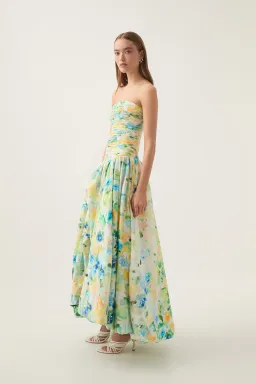 Aje Violette Bubble hem Maxi Dress Floral Haze Size 10 for rent on The Volte - image 4