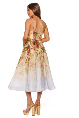 Zimmermann Luminosity Picnic Midi Dress Rosy Garden Print Size 3 / AU 14 for rent on The Volte - image 2