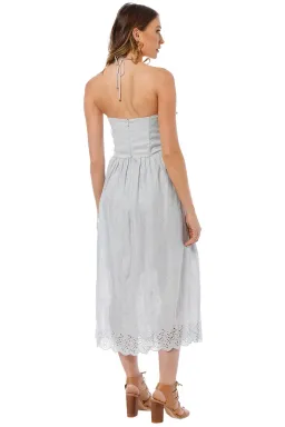 Zimmermann Iris Picnic Midi Dress Light Blue Size 2 / AU 12 for rent on The Volte - image 2