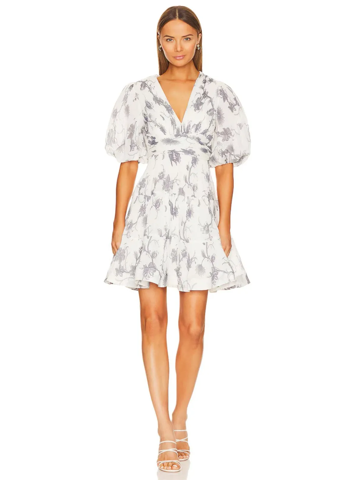 Zimmermann Pleated Mini Dress Keira Navy Size 3 / AU 14 for rent on The Volte - main image