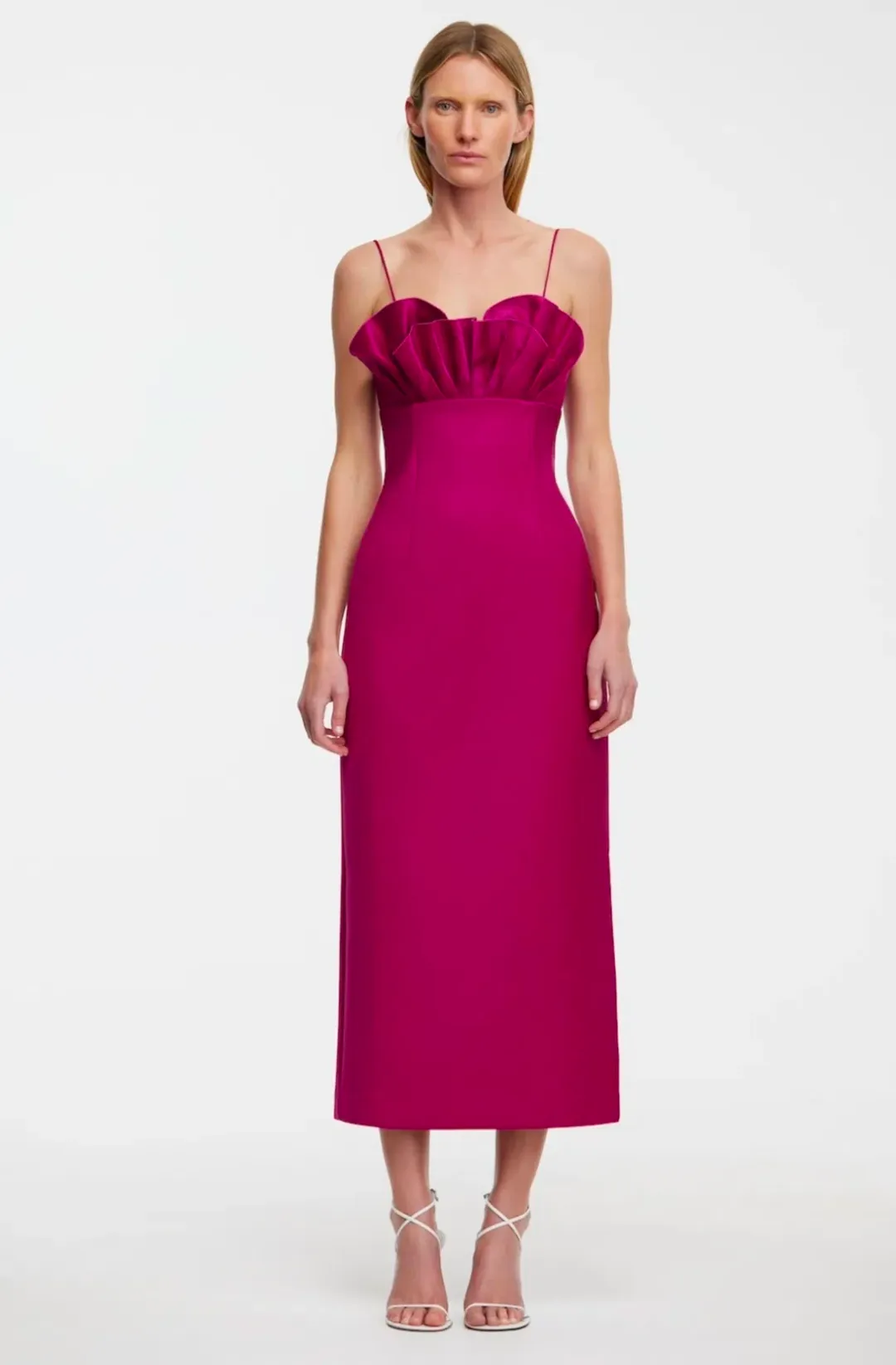 Acler Mahina Midi Dress Plum Size 8 for rent on The Volte - main image