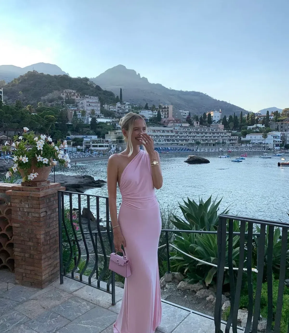 Natalie Rolt Fabienne Gown Blossom Pink Size 1 / AU 8 for rent on The Volte - main image
