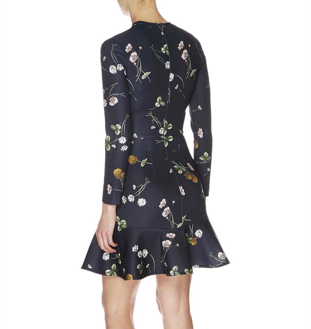 Lover Elder flower Scuba Dress Black Size 14 for rent on The Volte - main image